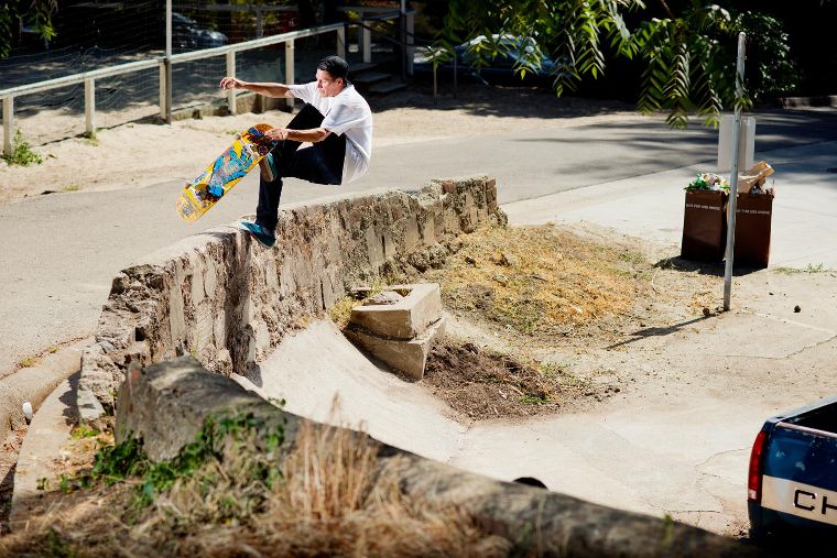 Santa-Cruz Teamfahrer Justin Strubing mit einem Boneless.