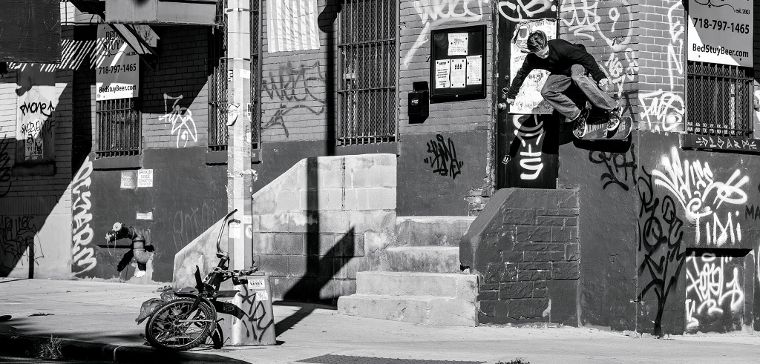Baker team rider Tristan Funkhouser with a Wallride.