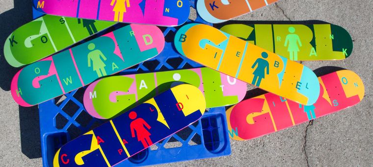 Decks von Girl Skateboards.